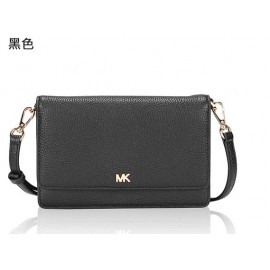 【Michael Kors】質感荔枝紋皮革簡約小斜背包/手機包