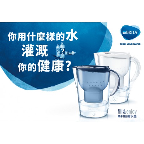 【德國BRITA】3.5公升Marella馬利拉濾水壺+1入MAXTRA Plus濾芯_白《濾芯共2入》